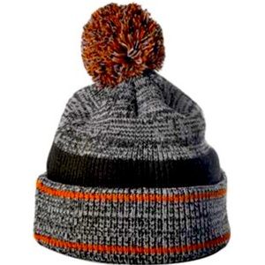 Gray/Orange/Black Beanie